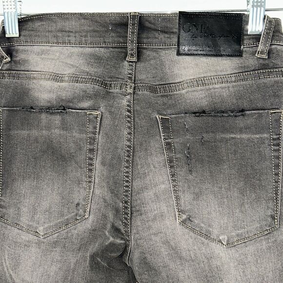 One Teaspoon Gray Skinny Leg Distressed Ankle Cropped Pants(Size 26) - Picture 8 of 10